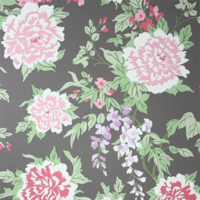 Фото Обои с рисунком - Цветы - стиль Английская классика - Черные - Купить в Интернет-магазине