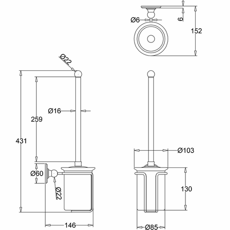 Фото Ершик для унитаза - стиль Современный - Купить в Интернет-магазине