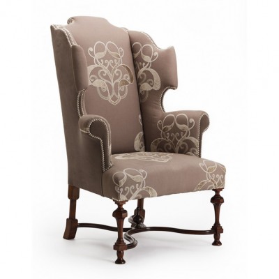 Фото Кресло на деревянной раме - стиль Английский современный - Для гостиной - Купить в Интернет-магазине