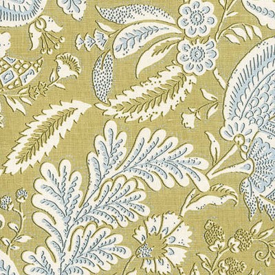 Фото Ткань портьерная с рисунком - Дамаск - стиль Английский - Желтый - Купить в Интернет-магазине