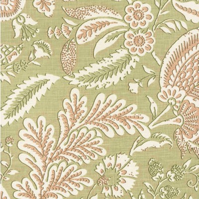 Фото Ткань портьерная с рисунком - Дамаск - стиль Английский - Зеленый - Купить в Интернет-магазине
