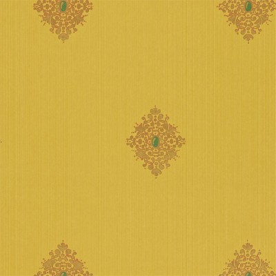 Фото Обои с рисунком - Орнамент - стиль Английская классика - Желтые - Купить в Интернет-магазине