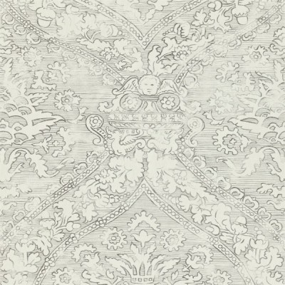 Фото Обои с рисунком - Дамаск - стиль Английская классика - Белые - Купить в Интернет-магазине
