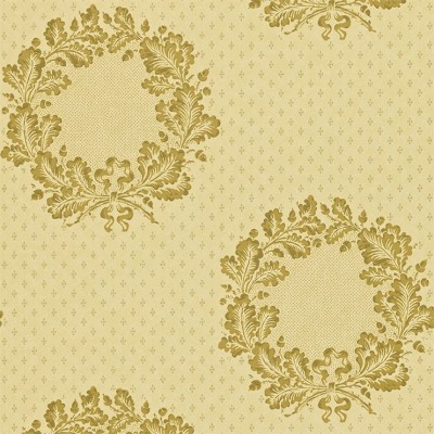 Фото Обои с рисунком - Дамаск - стиль Английская классика - Желтые - Купить в Интернет-магазине