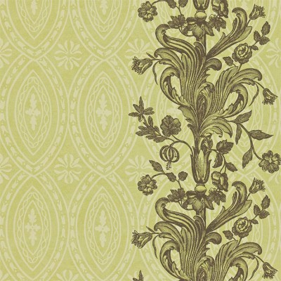Фото Обои с рисунком - Растение - стиль Английская классика - Зеленые - Купить в Интернет-магазине