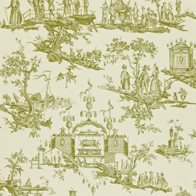 Фото Обои с рисунком - Туаль - стиль Английская классика - Зеленые - Купить в Интернет-магазине