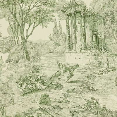 Фото Обои с рисунком - Туаль - стиль Английская классика - Кремовые - Купить в Интернет-магазине