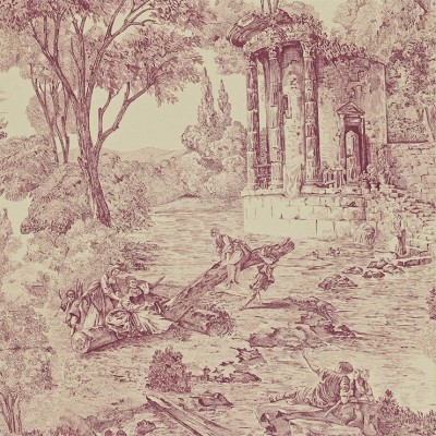 Фото Обои с рисунком - Туаль - стиль Английская классика - Бежевые - Купить в Интернет-магазине