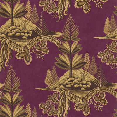 Фото Обои с рисунком - Растение - стиль Английская классика - Фиолетовые - Купить в Интернет-магазине