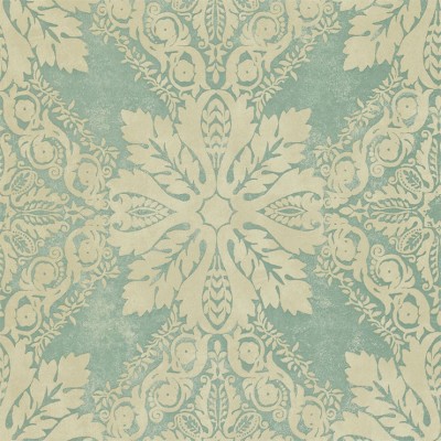 Фото Обои с рисунком - Дамаск - стиль Английская классика - Бирюзовые - Купить в Интернет-магазине