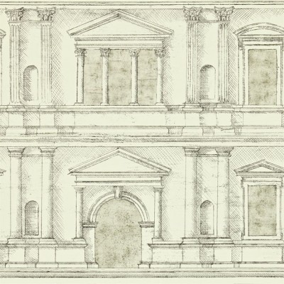 Фото Обои с рисунком - Крупный декор - стиль Английская классика - Светло-серые - Купить в Интернет-магазине