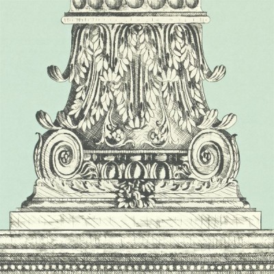 Фото Обои с рисунком - Крупный декор - стиль Английская классика - Голубы - Купить в Интернет-магазине