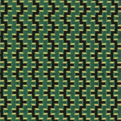 Фото Ткань портьерная с рисунком - Орнамент - стиль Английский - Зеленый - Купить в Интернет-магазине