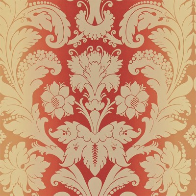 Фото Обои с рисунком - Дамаск - стиль Английская классика - Красные - Купить в Интернет-магазине