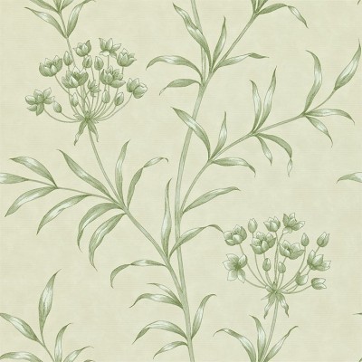 Фото Обои с рисунком - Растение - стиль Английская классика - Зеленые - Купить в Интернет-магазине