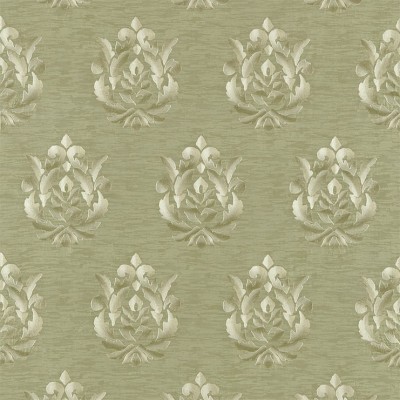 Фото Ткань портьерная с рисунком - Дамаск - стиль Английский - Зеленый - Купить в Интернет-магазине