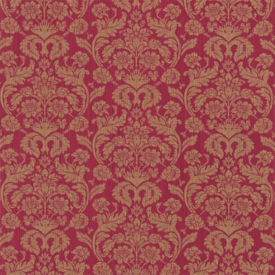 Фото Ткань портьерная с рисунком - Дамаск - стиль Английский - Красный - Купить в Интернет-магазине
