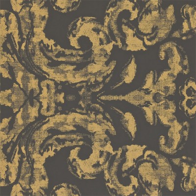 Фото Обои с рисунком - Дамаск - стиль Английская классика - Черные - Купить в Интернет-магазине
