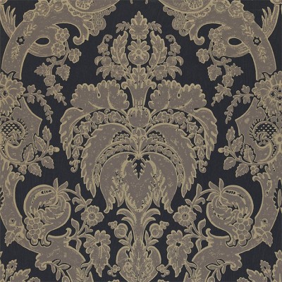 Фото Обои с рисунком - Дамаск - стиль Английская классика - Черные - Купить в Интернет-магазине