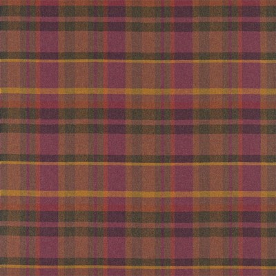 Фото Ткань портьерная с рисунком - Клетка - стиль Английский - Малиновая - Купить в Интернет-магазине