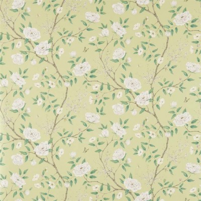 Фото Обои с рисунком - Цветы - стиль Английская классика - Зеленые - Купить в Интернет-магазине
