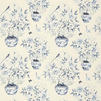 Фото Ткань портьерная с рисунком - Крупный декор - стиль Английский - Белый - Купить в Интернет-магазине