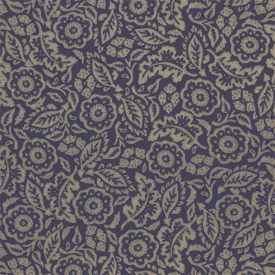 Фото Обои с рисунком - Растение - стиль Английская классика - Синие - Купить в Интернет-магазине