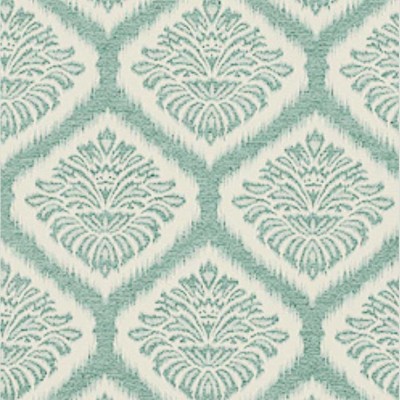 Фото Ткань портьерная с рисунком - Орнамент - стиль Американский - Бирюзовый - Купить в Интернет-магазине