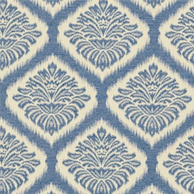 Фото Ткань портьерная с рисунком - Орнамент - стиль Американский - Синий - Купить в Интернет-магазине