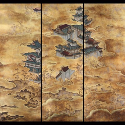 Фото Обои тканевые - Крупный декор - стиль Английская классика - Желтые - Купить в Интернет-магазине