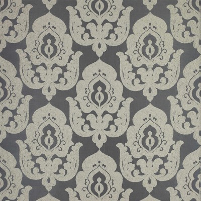 Фото Ткань портьерная с рисунком - Дамаск - стиль Современный - Черный - Купить в Интернет-магазине