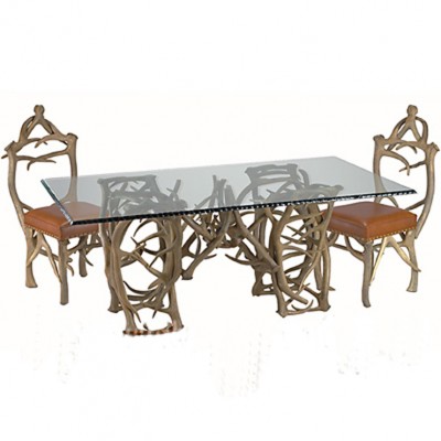Фото Стол обеденный - стиль Этнический - Для столовой - большие обеденные столы производства США - Art of casting - Antler decor - Купить в Интернет-магазине