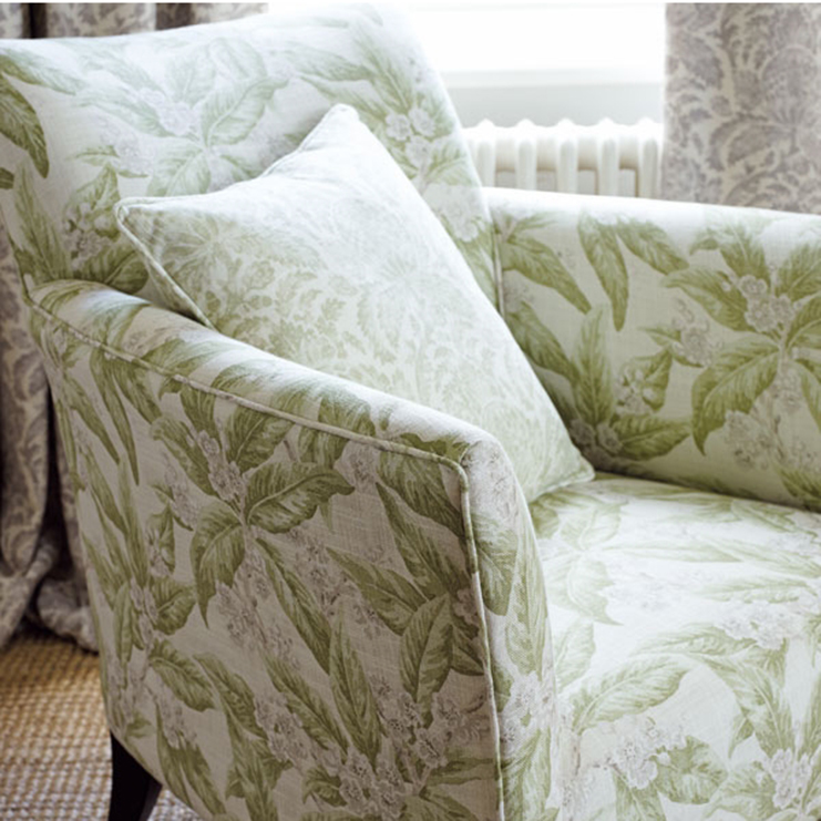 Фото Ткань портьерная с рисунком - Цветы - стиль Английский - Купить в Интернет-магазине