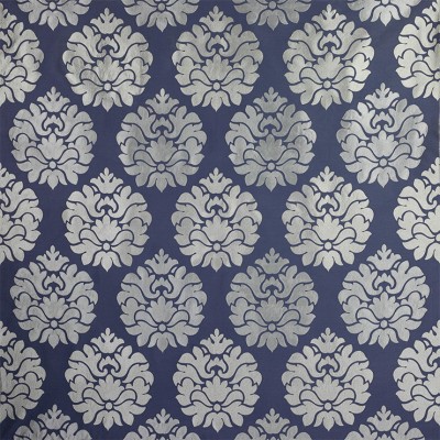 Фото Ткань портьерная с рисунком - Дамаск - стиль Современный - Синий - Купить в Интернет-магазине