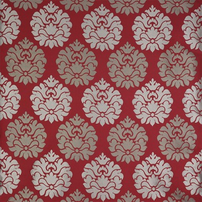 Фото Ткань портьерная с рисунком - Дамаск - стиль Современный - Красный - Купить в Интернет-магазине