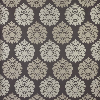 Фото Ткань портьерная с рисунком - Дамаск - стиль Современный - Черный - Купить в Интернет-магазине