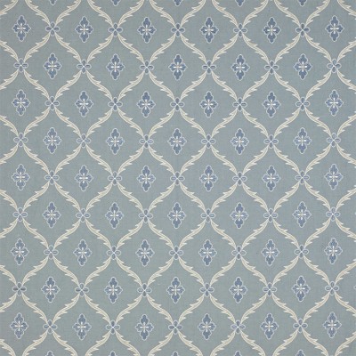 Фото Ткань портьерная с рисунком - Орнамент - стиль Английский - Синий - Купить в Интернет-магазине