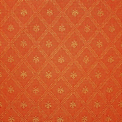 Фото Ткань портьерная с рисунком - Орнамент - стиль Английский - Оранжевый - Купить в Интернет-магазине