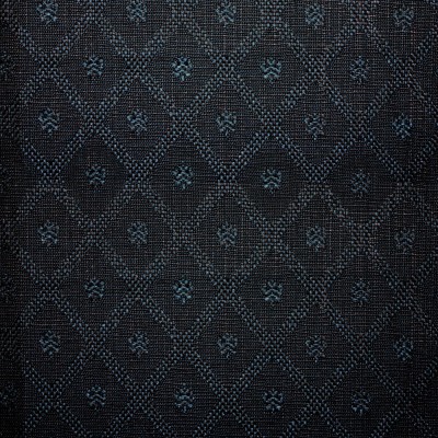 Фото Ткань портьерная с рисунком - Орнамент - стиль Английский - Синий - Купить в Интернет-магазине