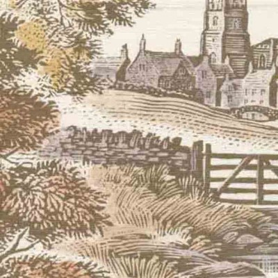 Фото Ткань портьерная с рисунком - Туаль - стиль Английский - Кремовая - Купить в Интернет-магазине