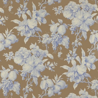 Фото Обои с рисунком - Цветы - стиль Английская классика - Коричневые - Купить в Интернет-магазине