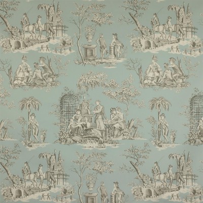 Фото Ткань портьерная с рисунком - Туаль - стиль Английский - Голуба - Купить в Интернет-магазине