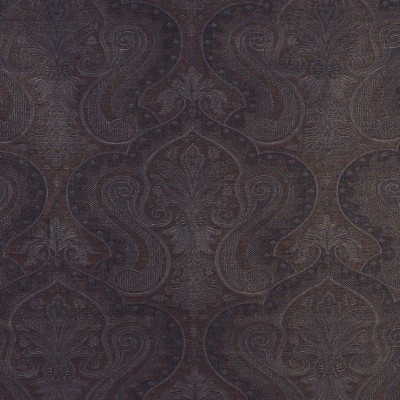 Фото Ткань портьерная с рисунком - Дамаск - стиль Английский - Коричневый - Купить в Интернет-магазине