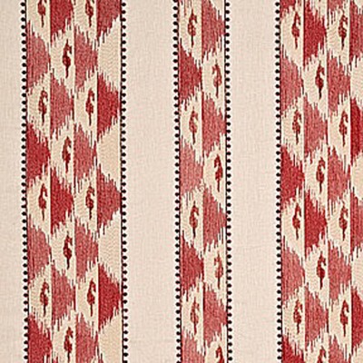 Фото Ткань портьерная с рисунком - Полоски - стиль Английский - Красные - Купить в Интернет-магазине