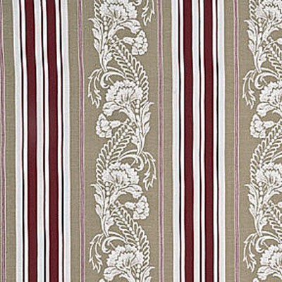 Фото Ткань портьерная с рисунком - Полоски - стиль Английский - Красные - Купить в Интернет-магазине