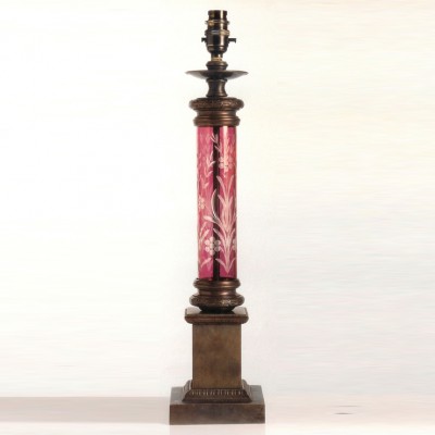 Фото Настольная лампа - стиль Английская классика - Стеклянная - Купить в Интернет-магазине