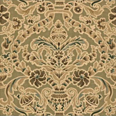 Фото Обои с рисунком - Дамаск - стиль Американский - Зеленые - Купить в Интернет-магазине