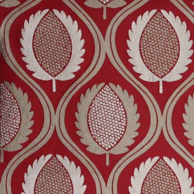 Фото Ткань портьерная с рисунком - Орнамент - стиль Современный - Красный - Купить в Интернет-магазине