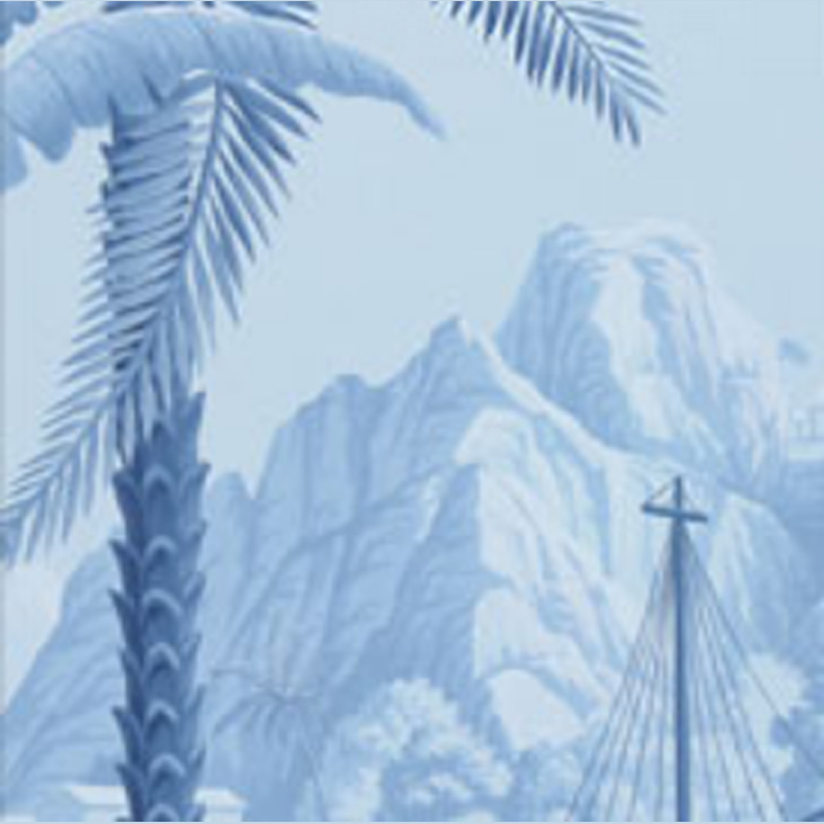 Фото Обои с рисунком - Туаль - стиль Английская классика - Синие - Купить в Интернет-магазине Фото Обои с рисунком - Туаль - стиль Английская классика - Синие - Купить в Интернет-магазине