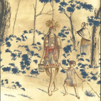 Фото Обои с рисунком - Туаль - стиль Английская классика - Желтые - Купить в Интернет-магазине